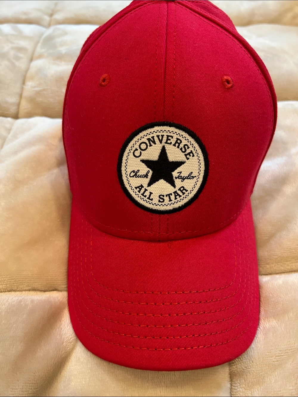 Converse All Star Red and Black Chuck Taylor Logo Cap